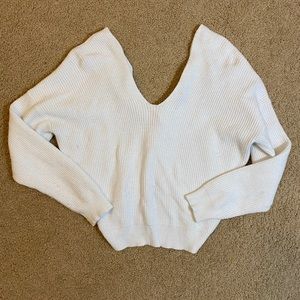 Forever 21 White Twisted Back Top